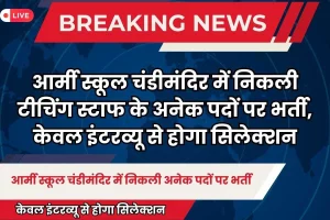 Army School Chandimandir Vacancy 2024