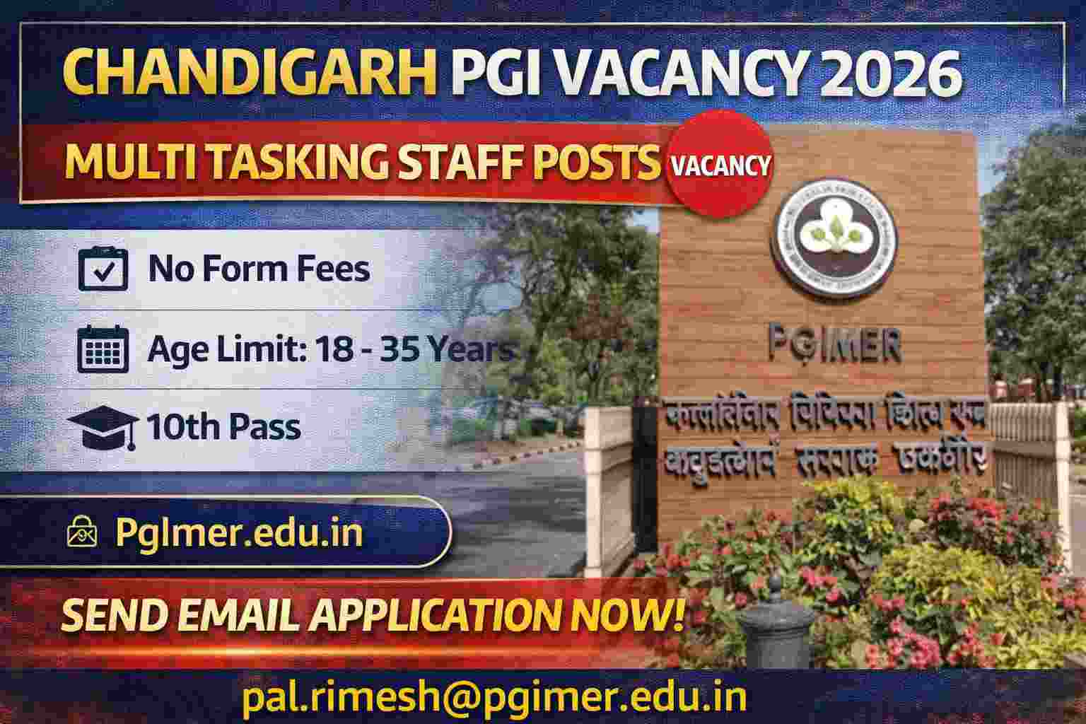Chandigarh PGI Recruitment 2026