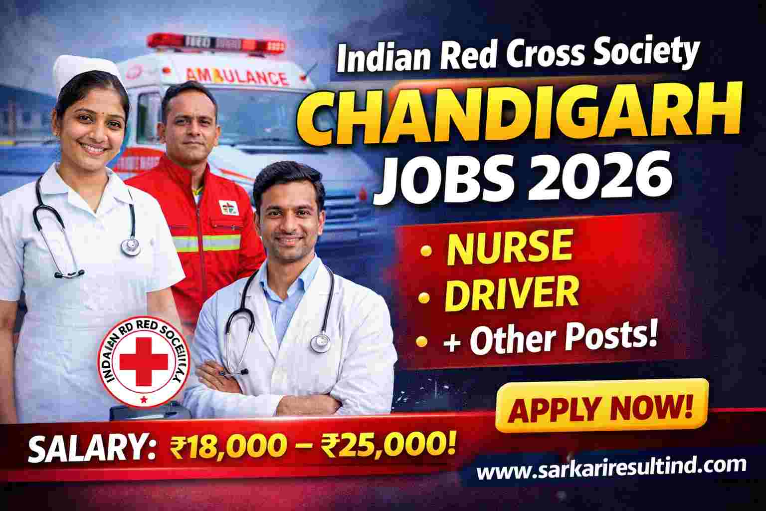 Indian Red Cross Society Chandigarh Vacancy 2026 Apply Offline for Nurse, Driver & Other Posts 1 Indian Red Cross Society Chandigarh Vacancy 2026