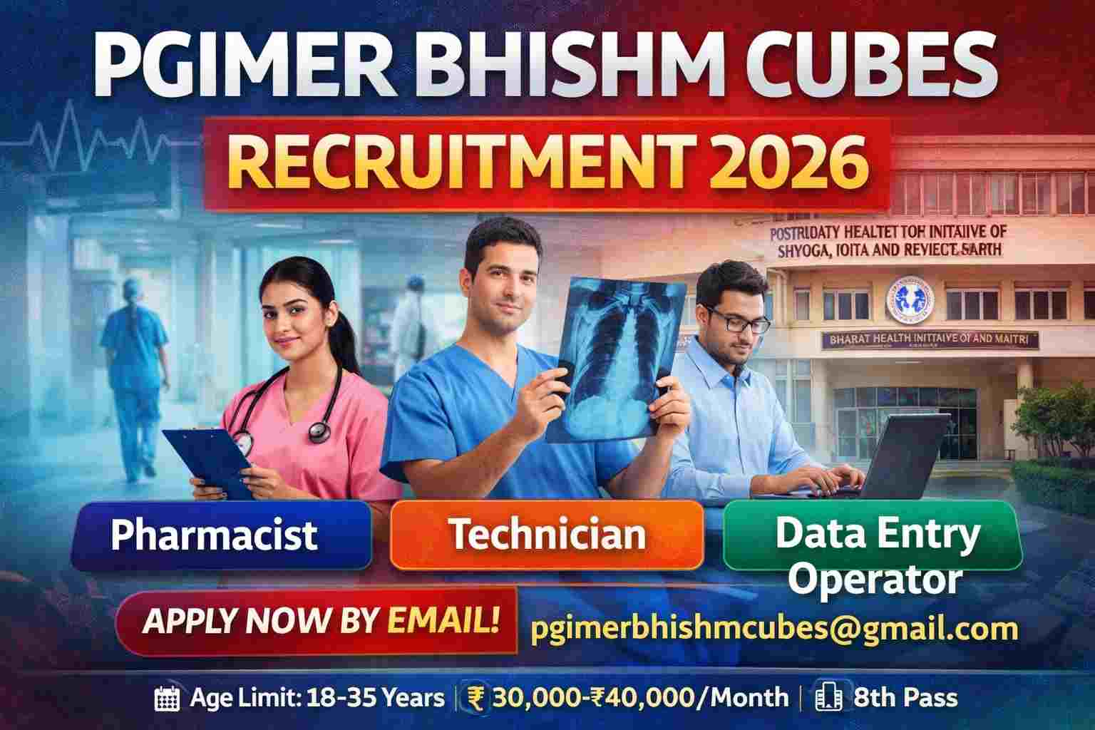 PGIMER BHISHM Cubes Recruitment 2026