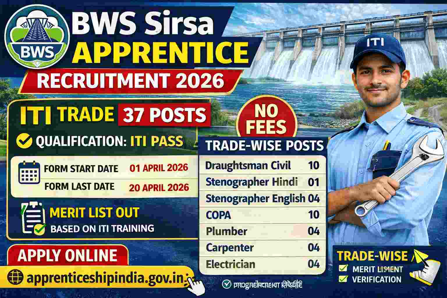 BWS Sirsa Apprentice Recruitment 2026
