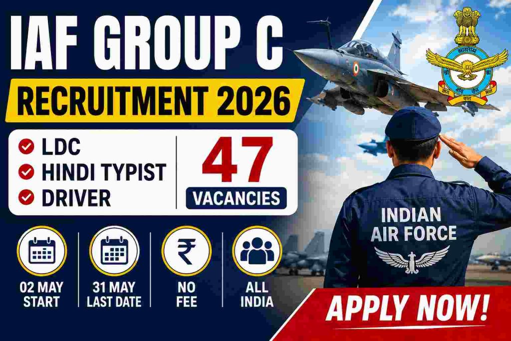 IAF Group C Civilian Posts Recruitment 2026 Notification Out for LDC ...